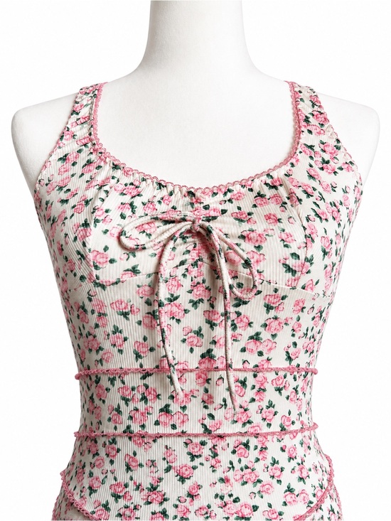 Missguided + Tops - NWT Missguided Floral Ribbed Bodysuit- S